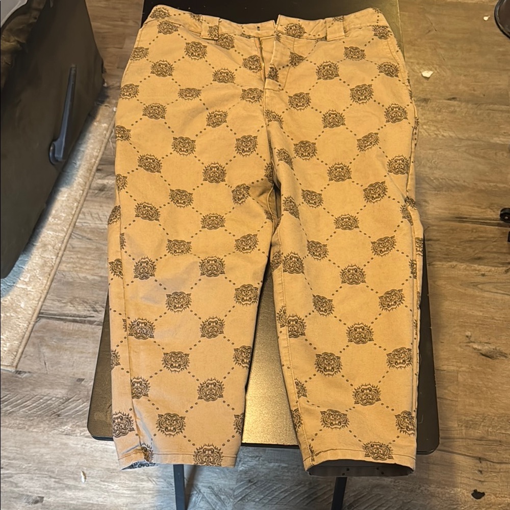 Men's tiger Patterned Tan Pants